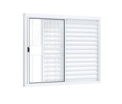JANELA VENEZIANA ALUM CORR LATERAL 3F C/GR 150X100