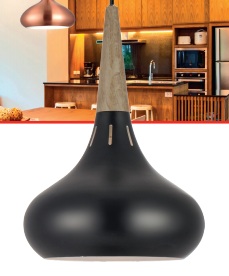 PENDENTE URANO ACO BLACK GD 1XE27