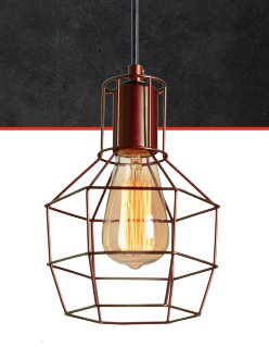 PENDENTE ADHARA ACO COBRE 1X60W 1XE27