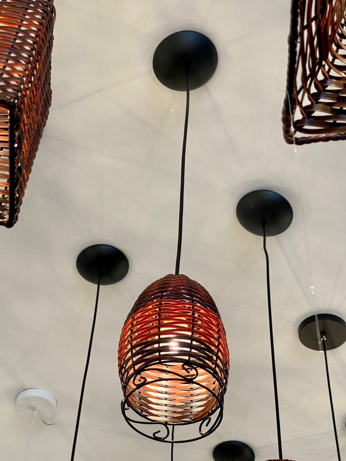 LUMINARIA PENDENTE MINI CONE TIJOLO