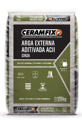 ARGAMASSA AC2 EXT CINZA - 20 KG