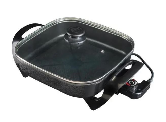 PANELA ELETRICA MANGIARE QUADRADA PRETA 127V