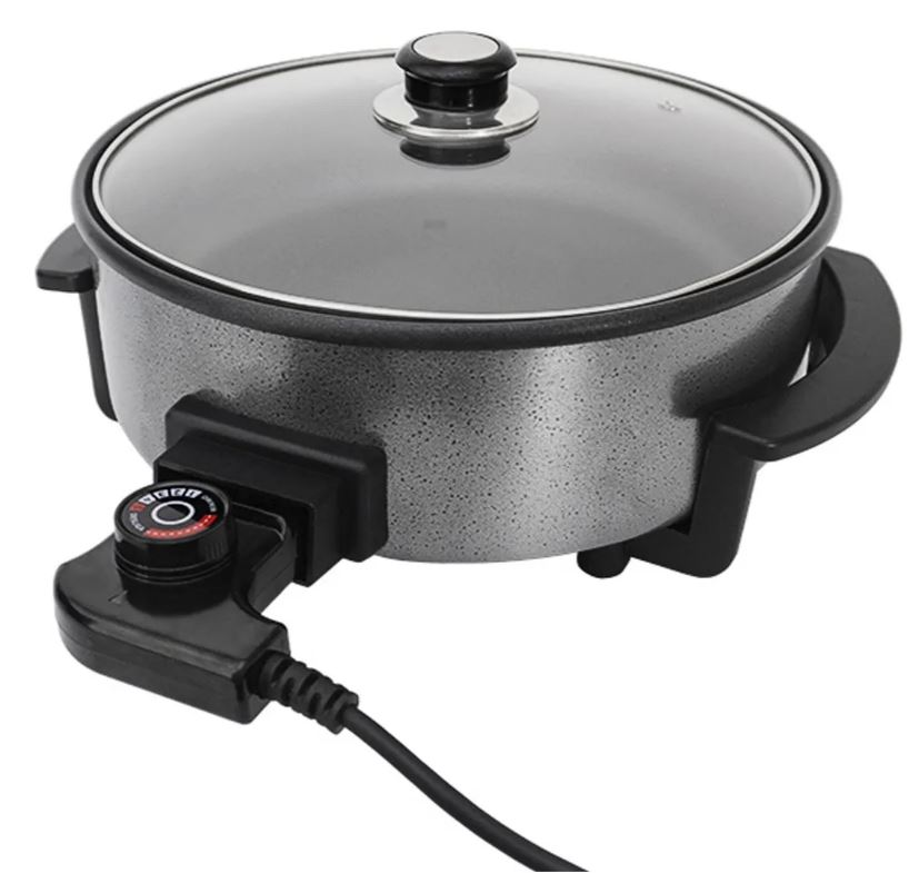 PANELA ELETRICA MANGIARE REDONDA PRETA 127V 30CM