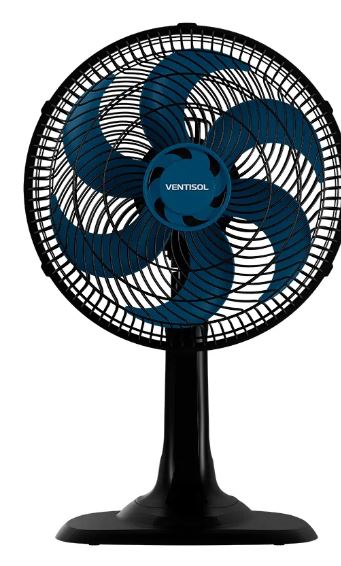VENTILADOR OSCILANTE MESA 30CM AZUL 127V TURBO